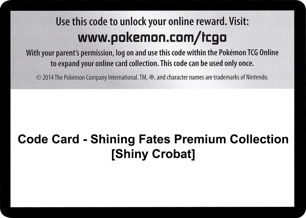 Code Card - Shining Fates Premium Collection [Shiny Crobat] - Code Card Shining Fates