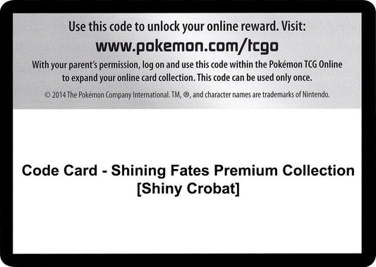 Code Card - Shining Fates Premium Collection [Shiny Crobat] - Code Card Shining Fates