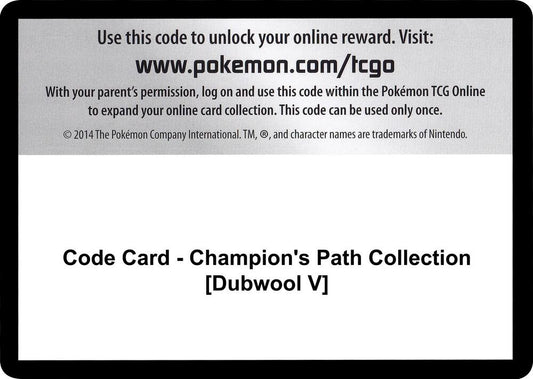 Code Card - Champion's Path Collection [Dubwool V] Code Card Pokémon card