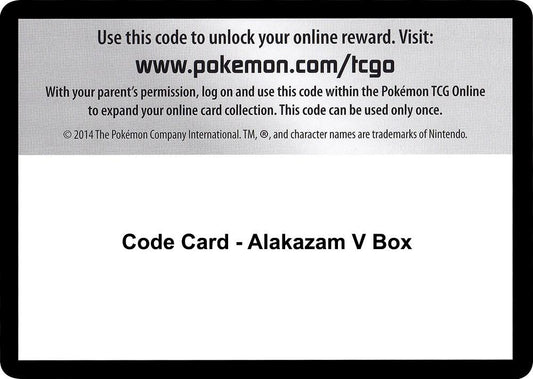 Code Card - Alakazam V Box Code Card Vivid Voltage Pokémon card