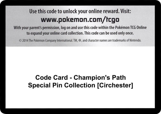 Code Card - Champion's Path Special Pin Collection [Circhester] Code Card Pokémon card