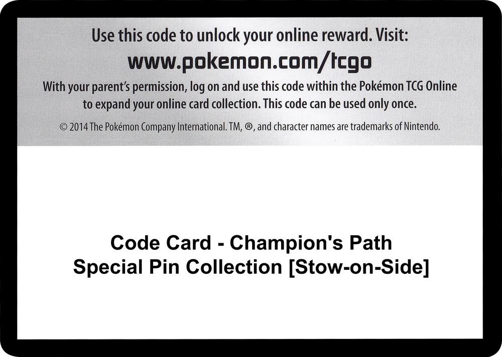 Code Card - Champion's Path Special Pin Collection [Stow-on-Side] Code Card Pokémon card
