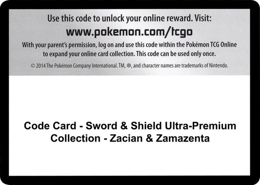 Code Card - Sword & Shield Ultra-Premium Collection - Zacian & Zamazenta - Code Card Miscellaneous Cards & Products