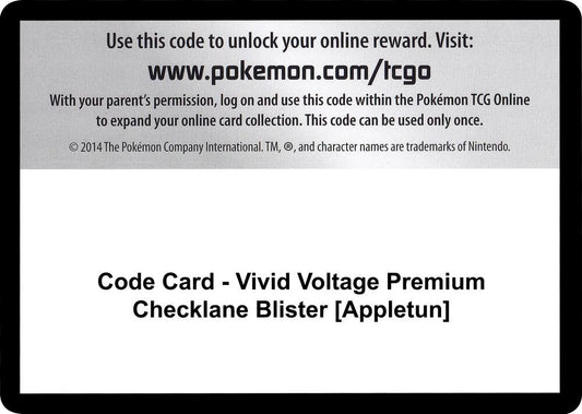 Code Card - Vivid Voltage Premium Checklane Blister [Appletun] Code Card Pokémon card