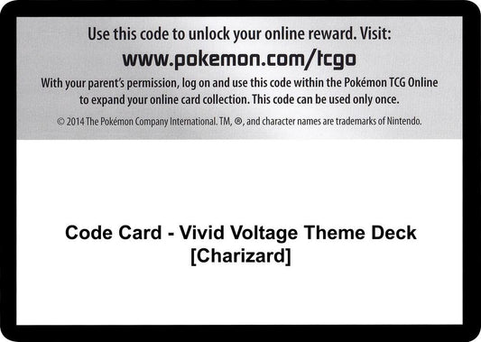 Code Card - Vivid Voltage Theme Deck [Charizard] - Code Card SWSH04: Vivid Voltage