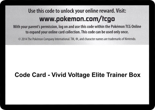 Code Card - Vivid Voltage Elite Trainer Box - Code Card SWSH04: Vivid Voltage