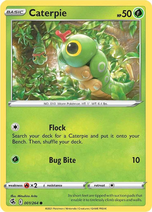 Caterpie 001/264 Common Fusion Strike Pokémon card