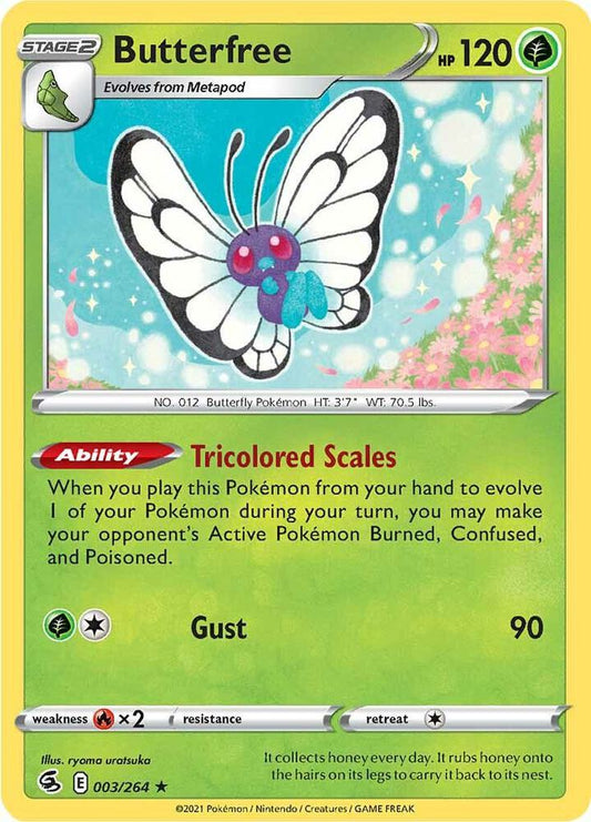 Butterfree 003/264 Holo Rare Fusion Strike Pokémon card
