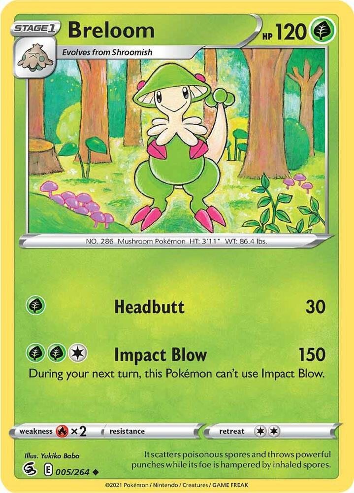 Breloom 005/264 Uncommon Fusion Strike Pokémon card