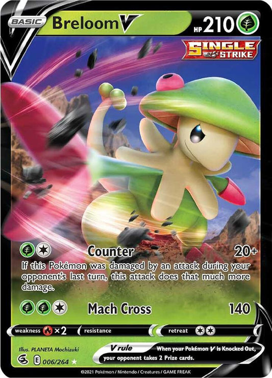 Breloom V 006/264 Ultra Rare Fusion Strike Pokémon card