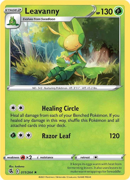 Leavanny 011/264 Rare Fusion Strike Pokémon card