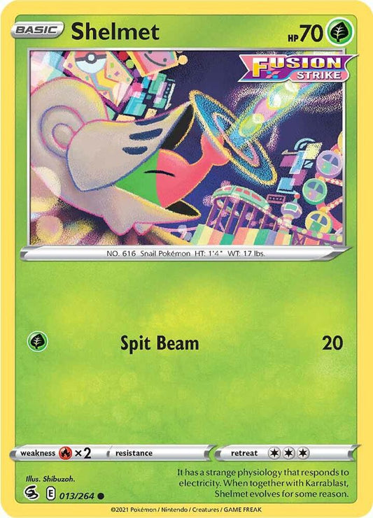 Shelmet 013/264 Common Fusion Strike Pokémon card
