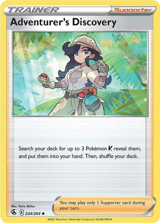 Adventurer's Discovery 224/264 Uncommon Fusion Strike Pokémon card