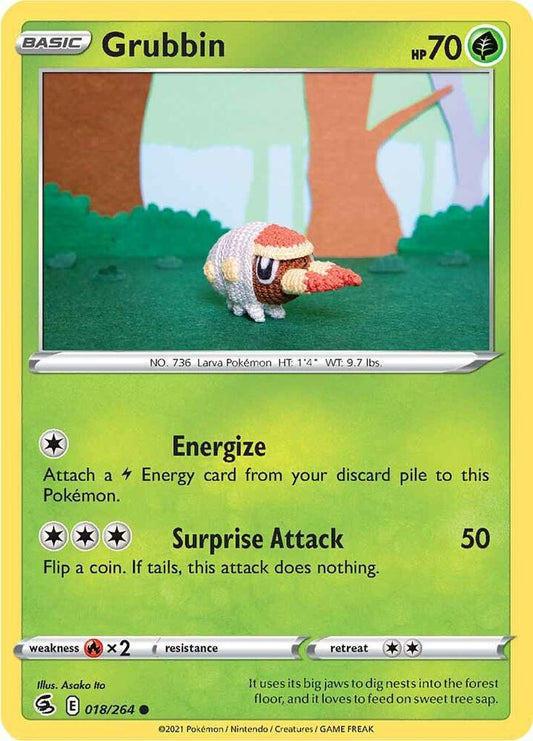 Grubbin 018/264 Common Fusion Strike Pokémon card