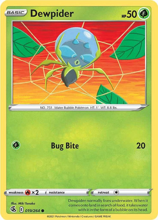 Dewpider 019/264 Common Fusion Strike Pokémon card