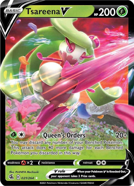 Tsareena V 021/264 Ultra Rare Fusion Strike Pokémon card