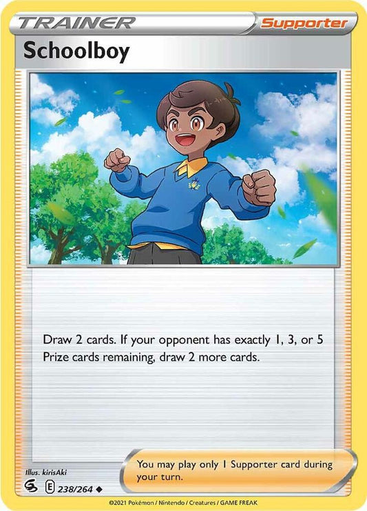 Schoolboy 238/264 Uncommon Fusion Strike Pokémon card