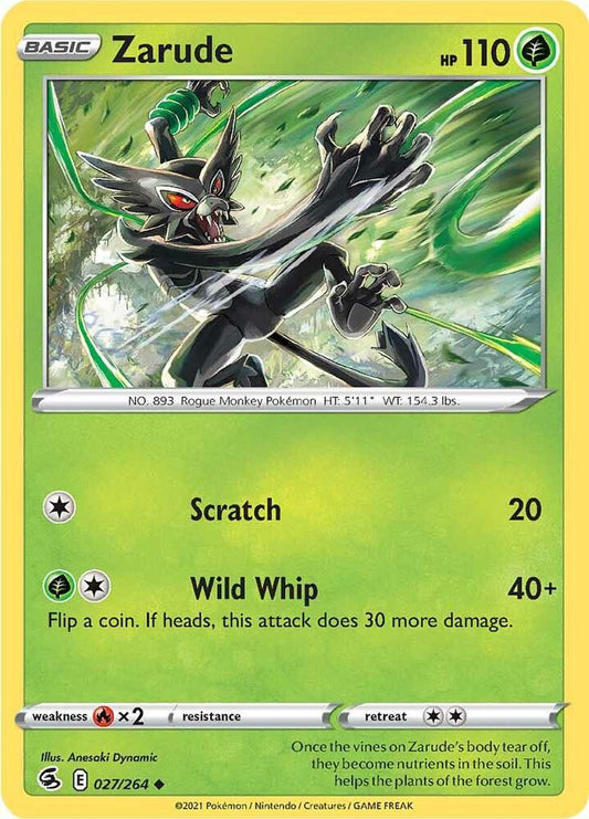 Zarude 027/264 Uncommon Fusion Strike Pokémon card