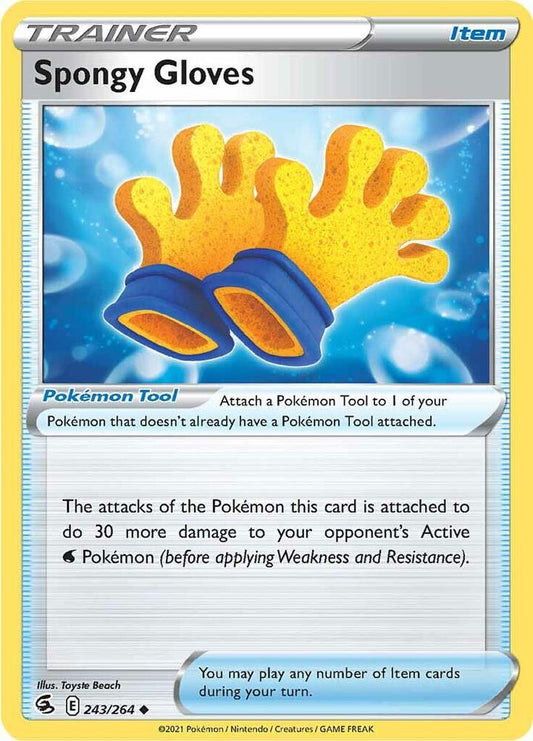 Spongy Gloves 243/264 Uncommon Fusion Strike Pokémon card