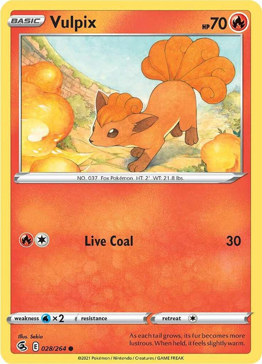 Vulpix (28) 028/264 Common Fusion Strike Pokémon card