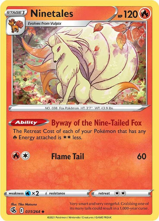 Ninetales (31) 031/264 Uncommon Fusion Strike Pokémon card