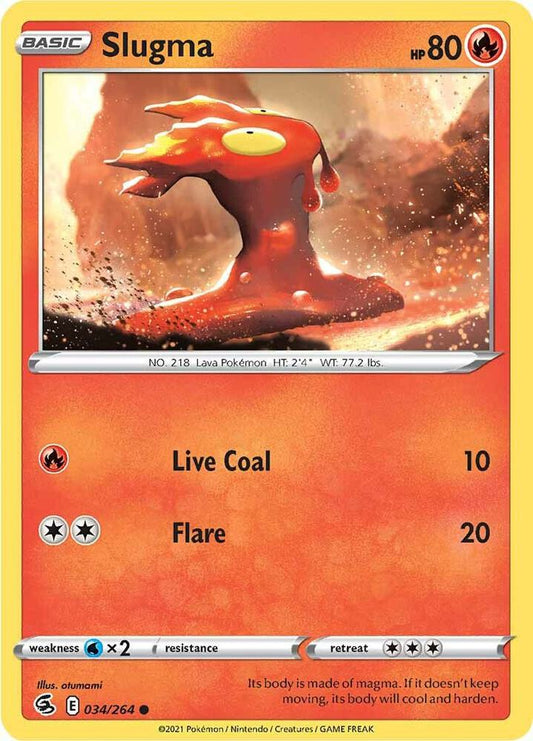 Slugma 034/264 Common Fusion Strike Pokémon card