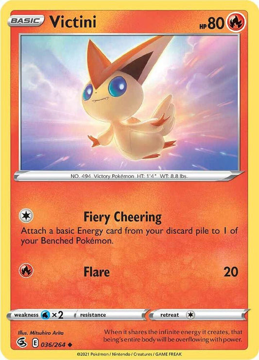 Victini 036/264 Uncommon Fusion Strike Pokémon card