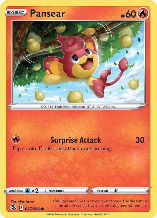 Pansear 037/264 Common Fusion Strike Pokémon card