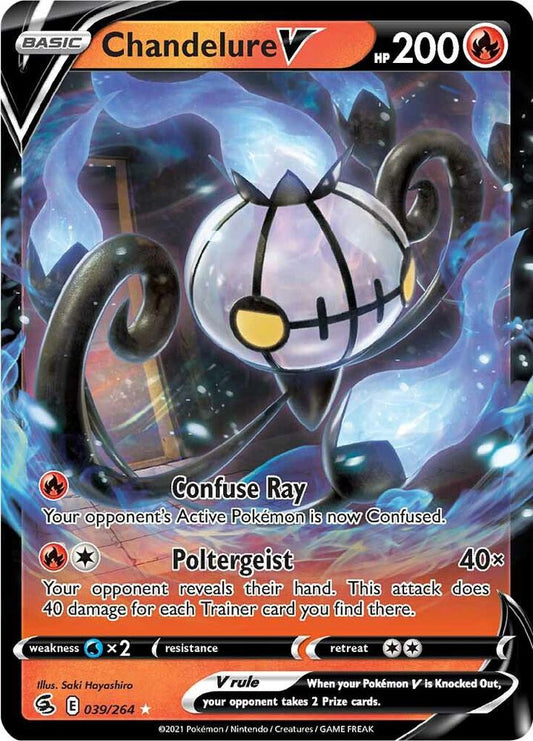 Chandelure V 039/264 Ultra Rare Fusion Strike Pokémon card