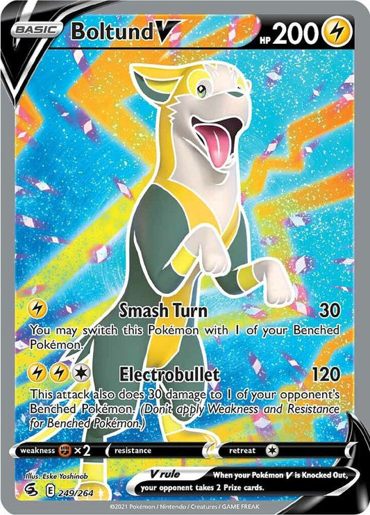 Boltund V (Full Art) 249/264 Ultra Rare Fusion Strike Pokémon card