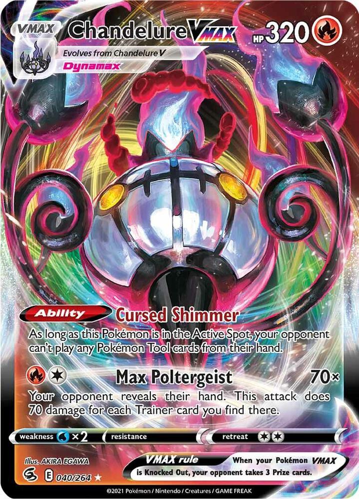 Chandelure VMAX 040/264 Ultra Rare Fusion Strike Pokémon card