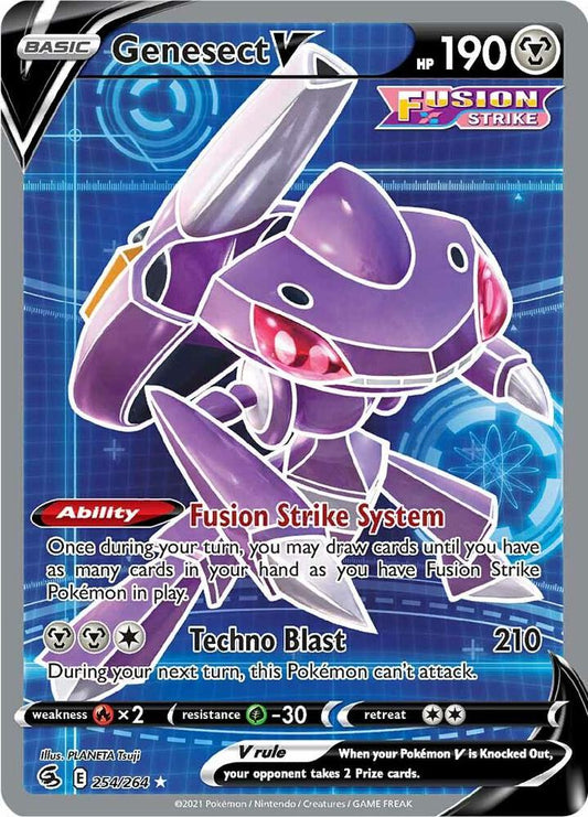 Genesect V (Full Art) 254/264 Ultra Rare Fusion Strike Pokémon card
