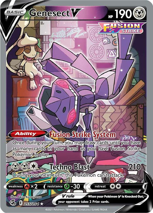 Genesect V (Alternate Full Art) 255/264 Ultra Rare Fusion Strike Pokémon card