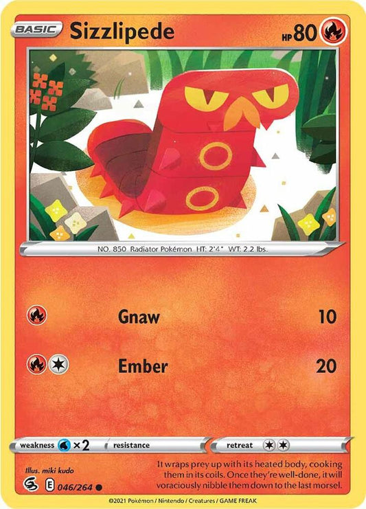 Sizzlipede (46) 046/264 Common Fusion Strike Pokémon card