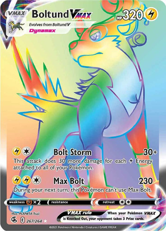 Boltund VMAX (Secret) 267/264 Secret Rare Fusion Strike Pokémon card