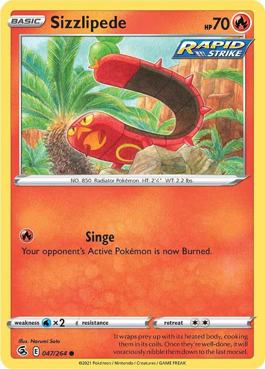 Sizzlipede (47) - 047/264 Common SWSH08: Fusion Strike