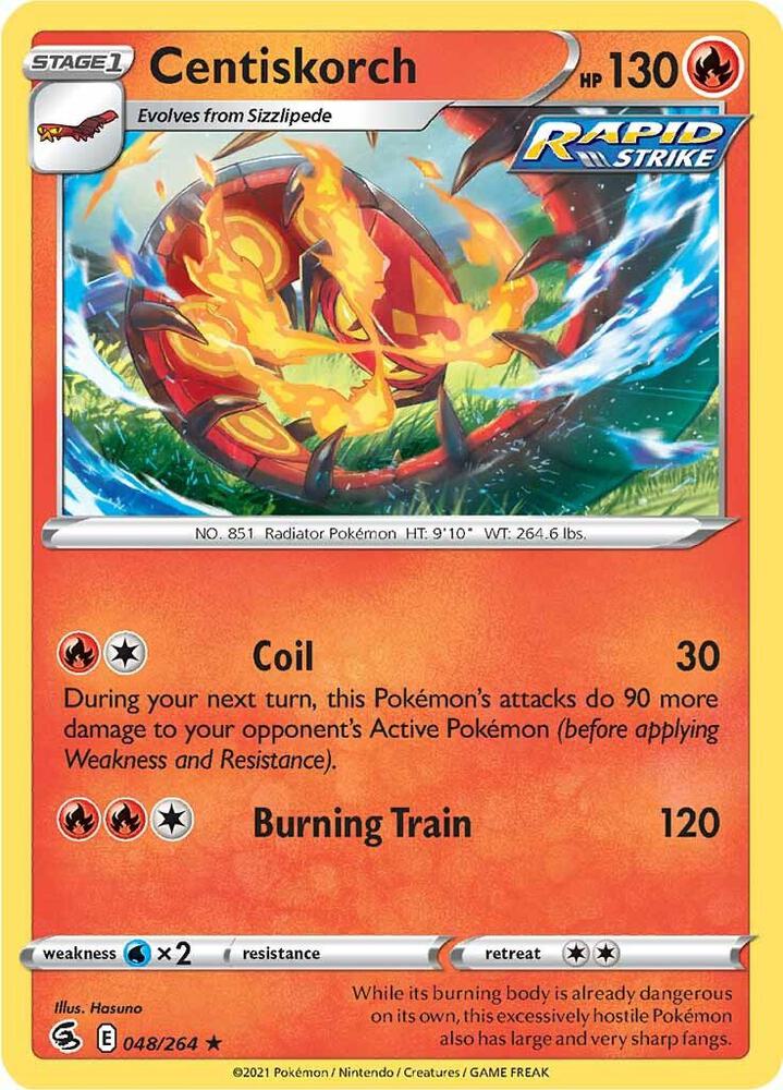 Centiskorch (48) - 048/264 Rare SWSH08: Fusion Strike