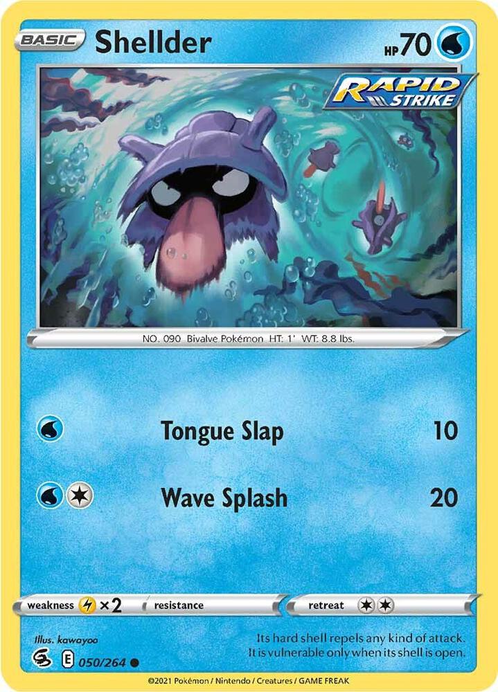 Shellder 050/264 Common Fusion Strike Pokémon card