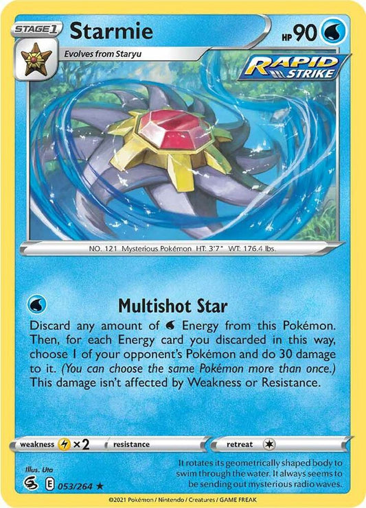 Starmie 053/264 Holo Rare Fusion Strike Pokémon card