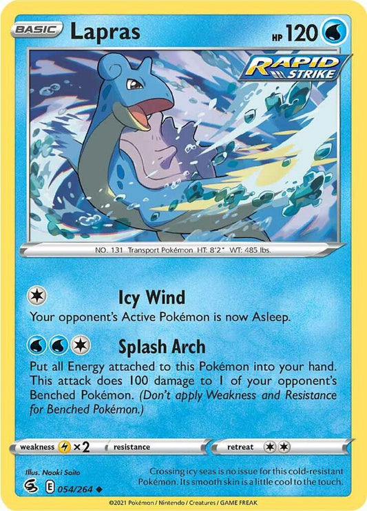 Lapras 054/264 Uncommon Fusion Strike Pokémon card