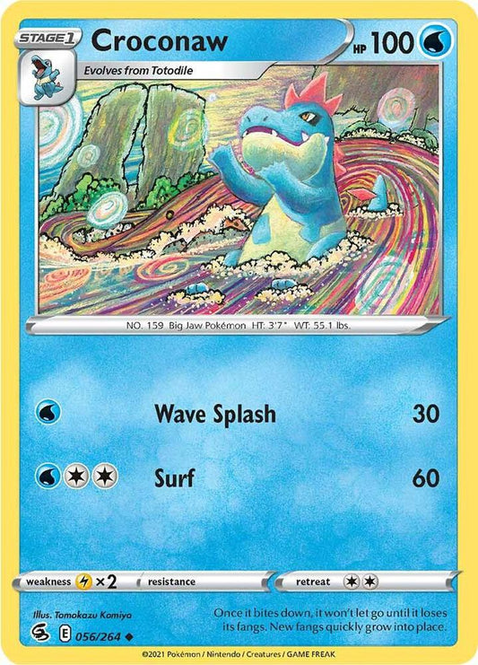 Croconaw 056/264 Uncommon Fusion Strike Pokémon card