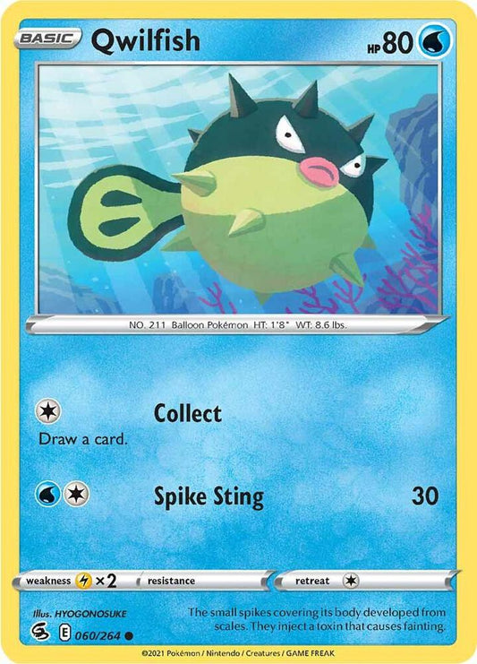 Qwilfish 060/264 Common Fusion Strike Pokémon card