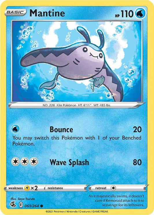 Mantine 061/264 Common Fusion Strike Pokémon card