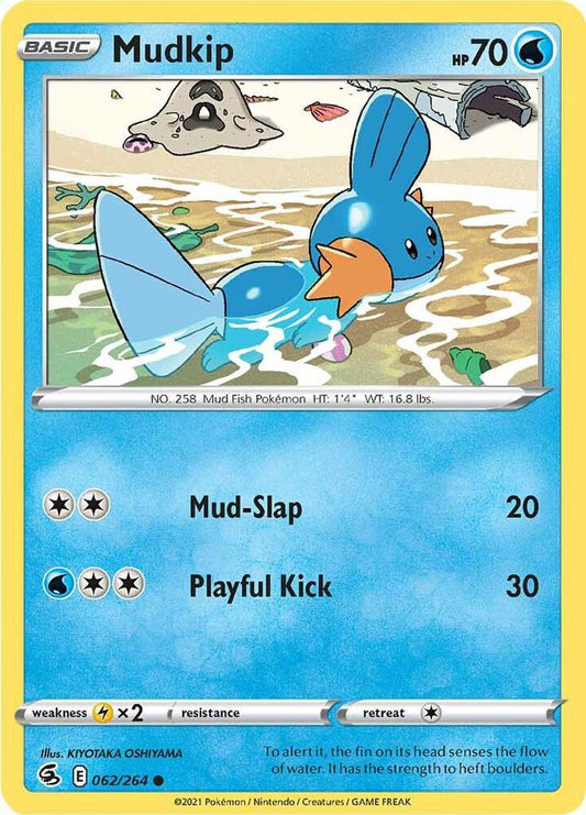 Mudkip 062/264 Common Fusion Strike Pokémon card