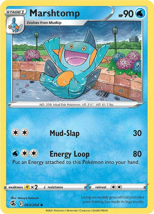 Marshtomp 063/264 Uncommon Fusion Strike Pokémon card