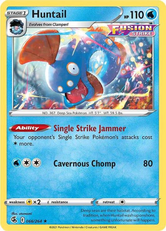 Huntail 066/264 Rare Fusion Strike Pokémon card