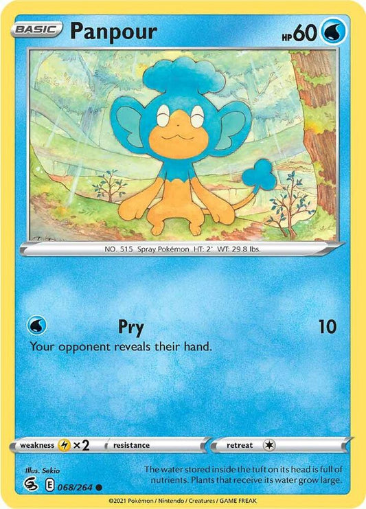 Panpour 068/264 Common Fusion Strike Pokémon card