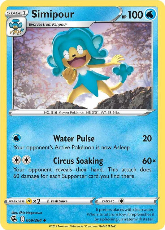 Simipour 069/264 Uncommon Fusion Strike Pokémon card