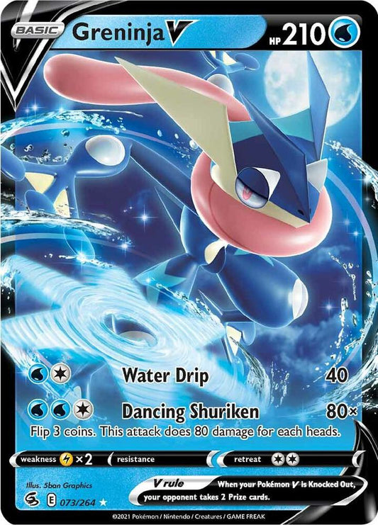 Greninja V 073/264 Ultra Rare Fusion Strike Pokémon card