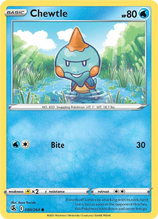 Chewtle 080/264 Common Fusion Strike Pokémon card